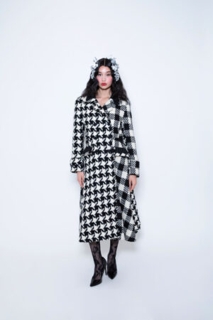 The Dual Pattern Wool Coat
