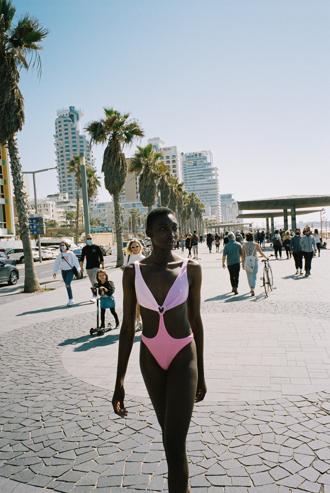 Our first swimwear collection photographed in Daizy's hometown Tel Aviv